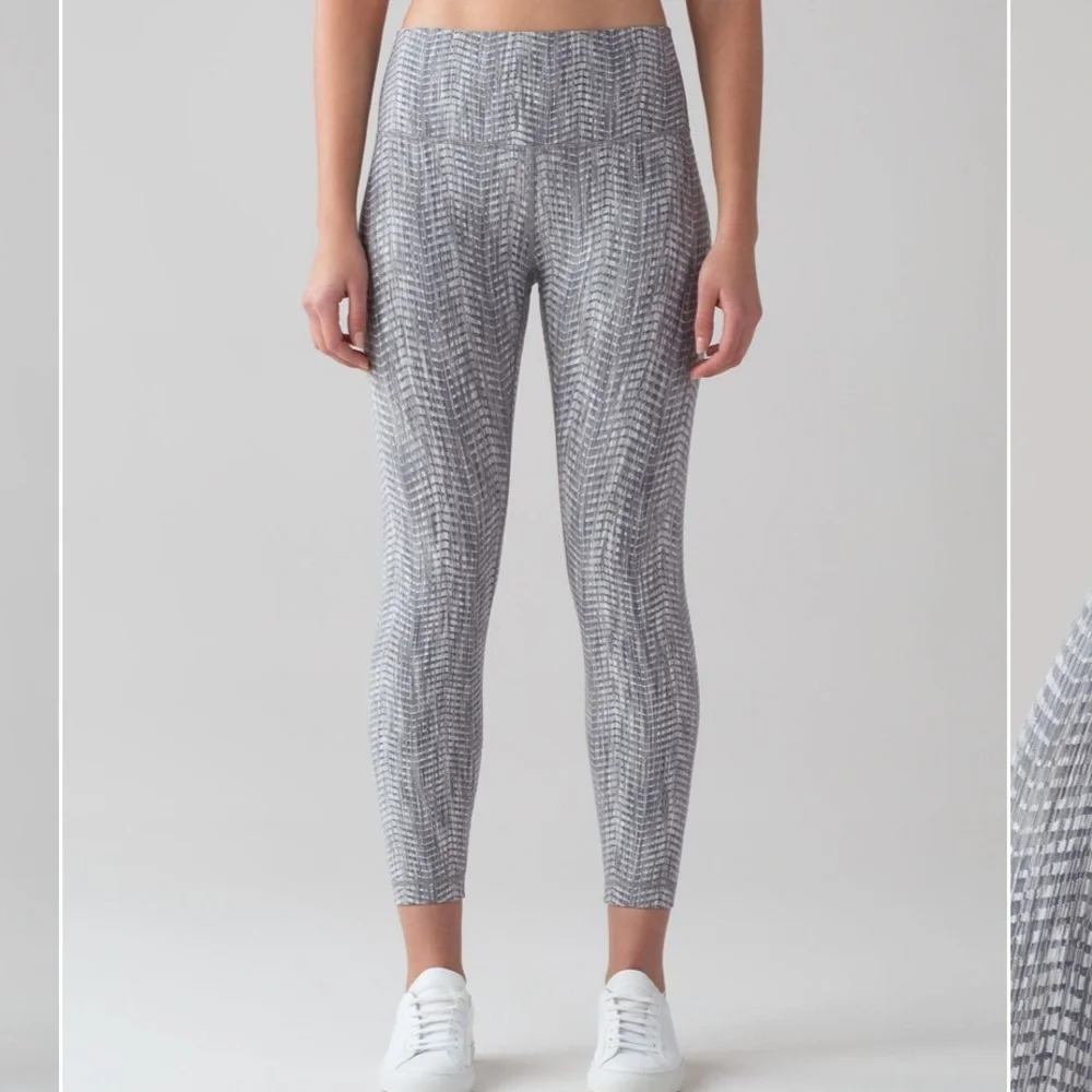 Lululemon Wunder Under High Rise Leggings in Gray EUC 6